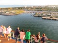 Cape Canaveral, Florida - 11/25/17 - Cruise ship passengers on the deck leaving out of Port Caneveral in Florida,