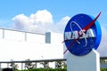 Cape Canaveral, Florida, U.S.A - February 19, 2019 - The logo of National Aeronautics and Space Administration NASA at Kennedy Royalty Free Stock Photo