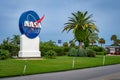 Cape Canaveral, Florida, USA - NASA sign in Kennedy Space center