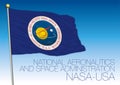 NASA flag, USA, National Aeronautics and Space Administration Royalty Free Stock Photo