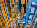 Cape Canaveral, USA - April 29, 2018: The details of interior of cruise ship Oasis of the Seas of Royal Caribbean