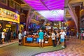 Cape Canaveral, USA - April 30, 2018: The passengers at cruise liner Oasis of the Seas by Royal Caribbean