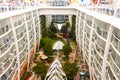 Cape Canaveral, USA - May 05, 2018: The central park at cruise liner or ship Oasis of the Seas by Royal Caribbean Royalty Free Stock Photo