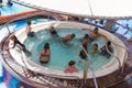 Cape Canaveral, USA - May 02, 2018: The jacuzzi swimming pool at cruise liner or ship Oasis of the Seas by Royal Royalty Free Stock Photo