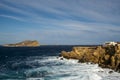 Cape Cap des Bou and S Espartar islet Royalty Free Stock Photo