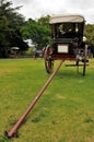 A cape cart is a two-wheeled four-seater carriage drawn by two horses Royalty Free Stock Photo