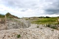 Cape Cod Beach Fence Royalty Free Stock Photo