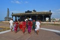 Cape Comorin Kanyakumari, India, West Bengal Tamil Nadu, March, 15, 2019. People going to the mausoleum of Vivekananda memoria