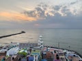 Cape Comorin Kanyakumari, India, West Bengal Tamil Nadu, March, 15, 2019. Sunrise at Cape Comorin Kanyakumari. The southern