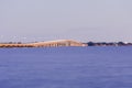 Cape Coral Midpoint Bridge at moonrise long exposure.