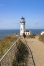 Cape Disappointment lighthouse Washington state. Royalty Free Stock Photo