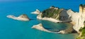 Cape Drastis cliffs on Corfu island, Greece Royalty Free Stock Photo