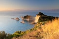 Cape Drastis at sunset, Corfu island, Greece Royalty Free Stock Photo