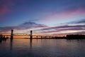 Cape Fear river bridge at sunset, Wilmington