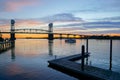 Cape Fear river bridge at sunset, Wilmington