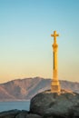 Cape Finisterre, the final destination for many pilgrims on the Way of St. James on the rocky Costa da Morte Coast of Death,