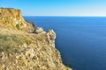 Cape Fiolent. Beautiful views of the Black Sea coast at Cape Fiolent in summer in clear weather. Aerial view to beautiful sea