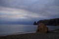 Cape Fiolent. Black Sea. Early spring.