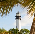 Cape Florida lighthouse in Bill Baggs Royalty Free Stock Photo