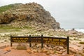 Cape of good hope wooden signal. Most south and western point of african continent. Cape Peninsula, South Africa Royalty Free Stock Photo