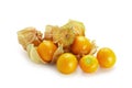 Cape Gooseberry, Physalis fruit or golden berry isolated over white background Royalty Free Stock Photo