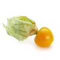 Cape Gooseberry, Physalis fruit or golden berry isolated over white background Royalty Free Stock Photo