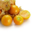 Cape Gooseberry, Physalis fruit or golden berry isolated over white background Royalty Free Stock Photo