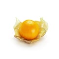 Cape Gooseberry, Physalis fruit or golden berry isolated over white background Royalty Free Stock Photo