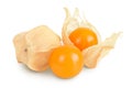 Cape gooseberry or physalis isolated on white background wit full depth of field Royalty Free Stock Photo