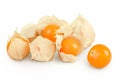 Cape gooseberry or physalis isolated on white background wit full depth of field Royalty Free Stock Photo