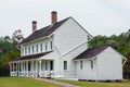 The Hatteras Lighthouse staff lived in a large house adjacent the lighthouse and a smaller home for the Keeper and family Royalty Free Stock Photo