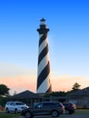 Cape Hatteras North Carolina Lighthouse at Sunset Royalty Free Stock Photo