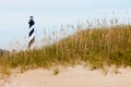 Cape Hatteras Lighthouse behind sand dunes NC USA Royalty Free Stock Photo