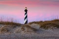 Cape Hatteras Lighthouse at Sunset in the Outer Banks North Carolina Royalty Free Stock Photo