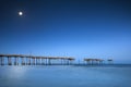 Cape Hatteras National Seashore NC Moonlight Ocean Royalty Free Stock Photo