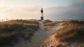 Cape Hatteras National Seashore North Carolina - made with Generative AI tools Royalty Free Stock Photo