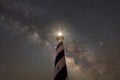 Cape Hatteras Under The Milky Way Galaxy Royalty Free Stock Photo