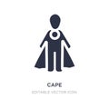 cape icon on white background. Simple element illustration from People concept Royalty Free Stock Photo