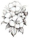 cape jasmine on back lined, generative ai