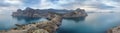 Cape Kapchik in Cremea, Ukraine (panorama) Royalty Free Stock Photo