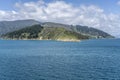 Cape with light house near Courios cove, Queen Charlotte Sound, New Zealand