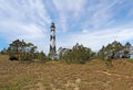 Cape Lookout lighthouse on the Southern Outer Banks of North Car Royalty Free Stock Photo