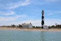 Cape Lookout lighthouse on the Southern Outer Banks of North Car Royalty Free Stock Photo