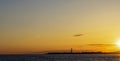 Cape May Lighthouse, New Jersey at sunset Royalty Free Stock Photo