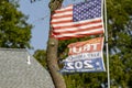 Tattered Trump election flag