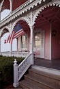 cape may NJ Victorian house July fourth Royalty Free Stock Photo