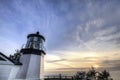 Cape Meares Lighthouse at Sunset Royalty Free Stock Photo