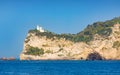 Cape Miseno Lighthouse, Napoli, Italy in sunny summer day Royalty Free Stock Photo