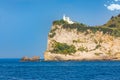 Cape Miseno Lighthouse, Napoli, Italy in sunny summer day Royalty Free Stock Photo