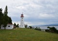 Cape Mudge Lighthouse on Quadra Island Royalty Free Stock Photo